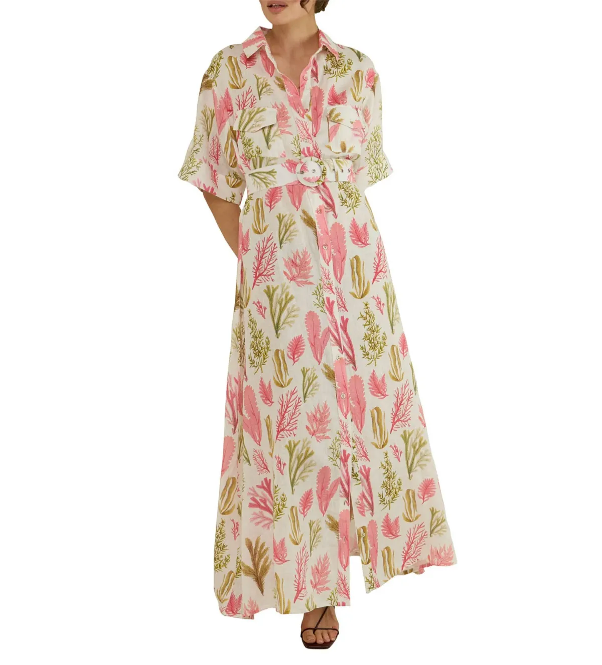 Palm Noosa Momento Dress in Sea Garden Print Size AU 6 for rent on The Volte - main image