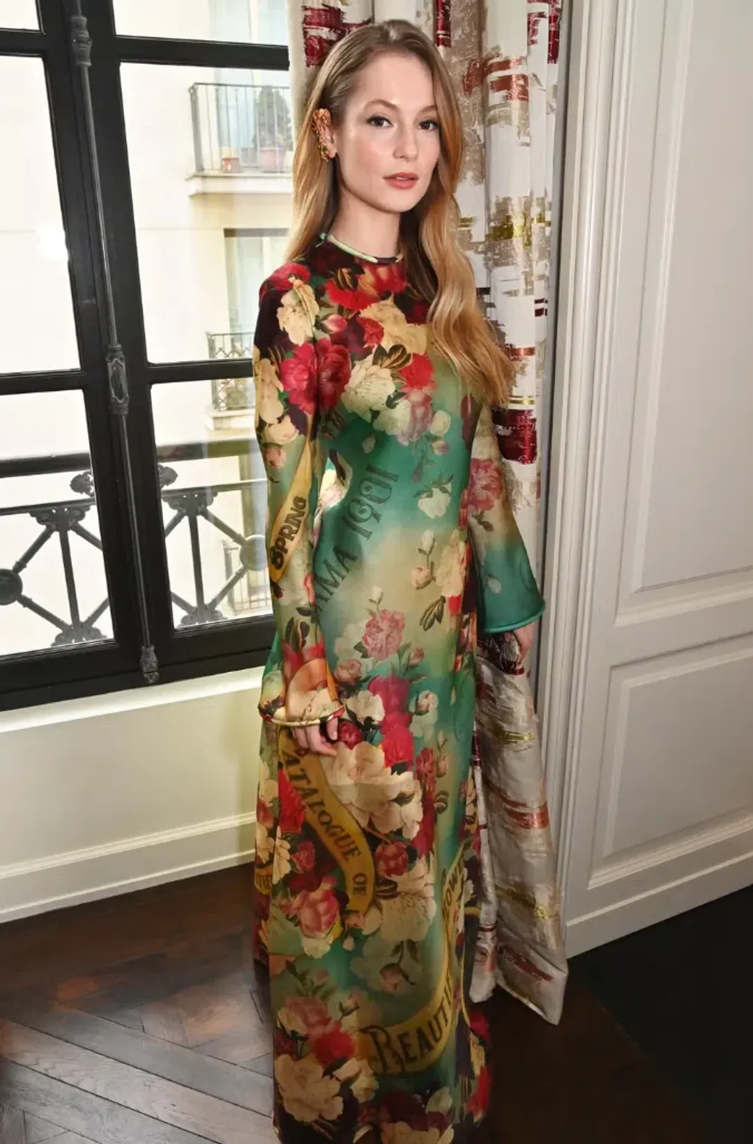 Zimmermann Wonderland Bias Slip Maxi Dress Peony Garden Floral Size 1 / AU 10 for rent on The Volte - main image