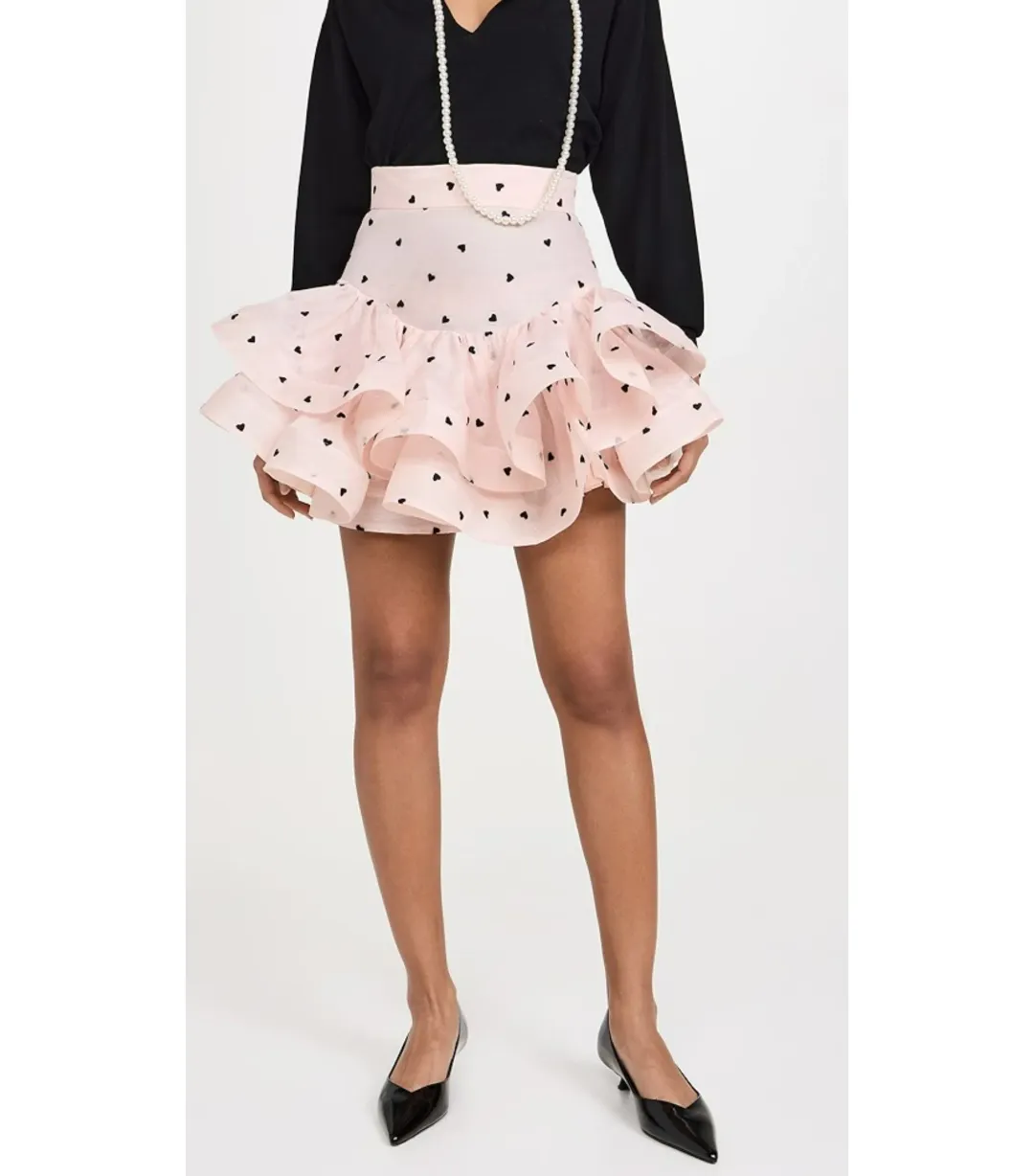 Zimmermann Crush Flip Mini Skirt Pink Hearts Size 1 / AU 10  for rent on The Volte - main image