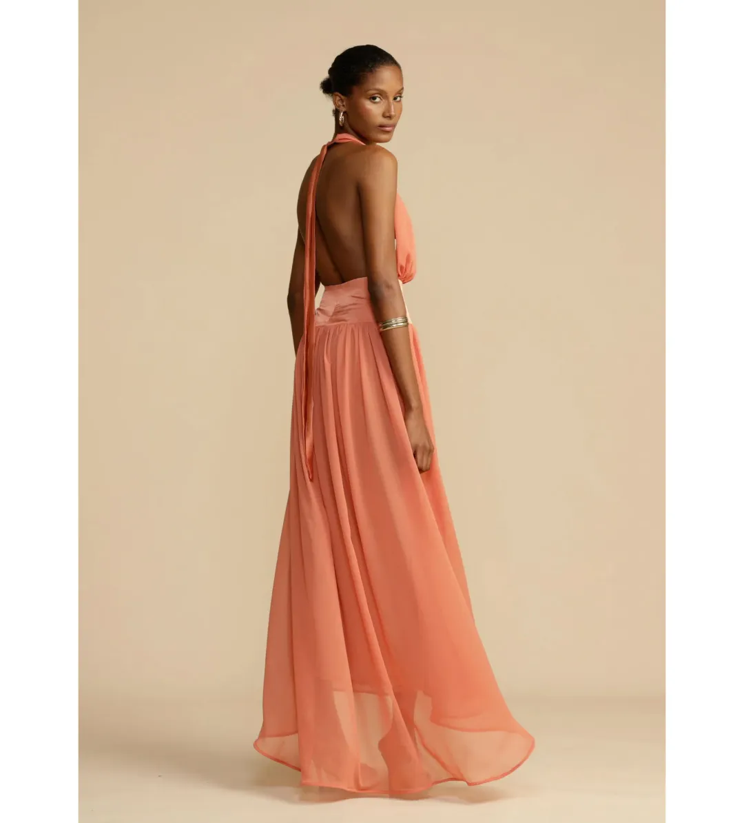 Arcina Ori Serena Dress in Coral Size S / AU 8  for rent on The Volte - main image