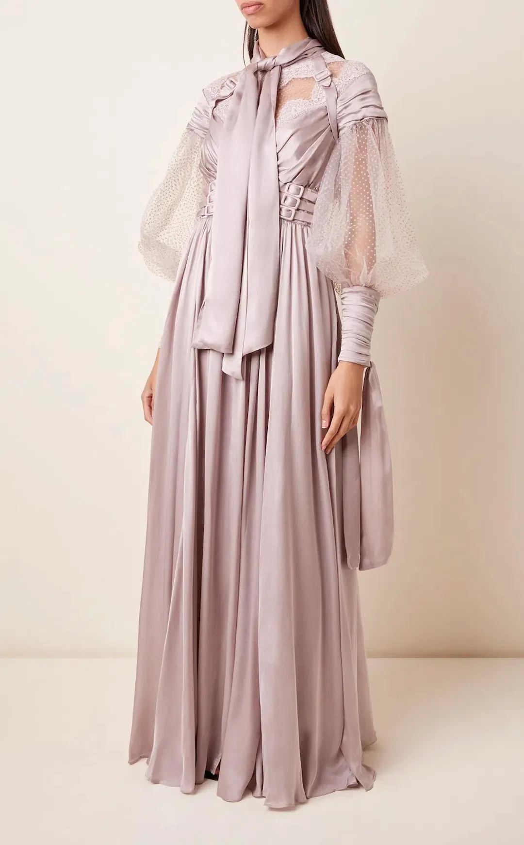 Zimmermann Sabotage Harness Silk Dress in Purple Size 0 / AU 6 for rent on The Volte - main image