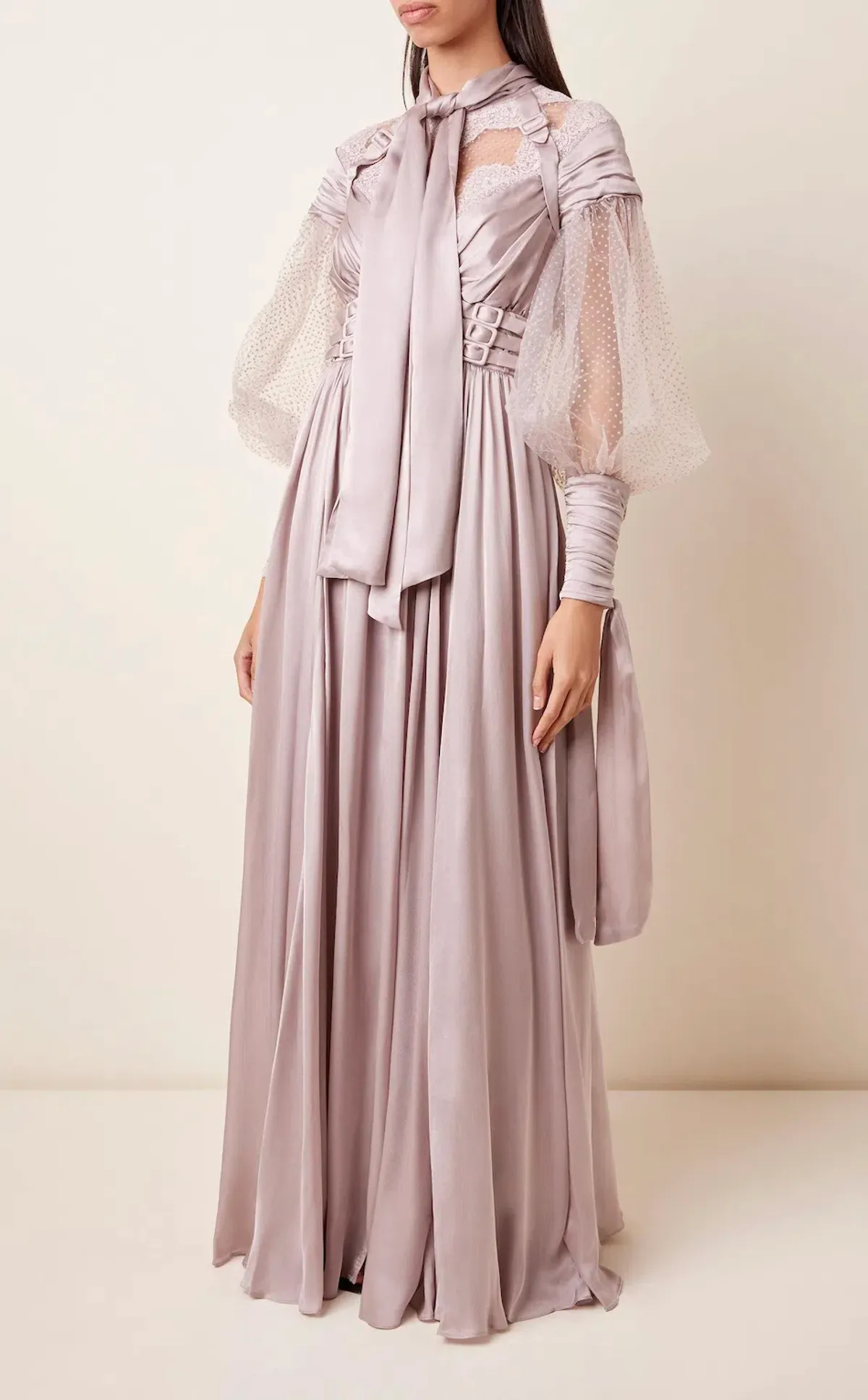 Zimmermann Sabotage Harness Silk Dress in Purple Size 0 / AU 6 for rent on The Volte - main image