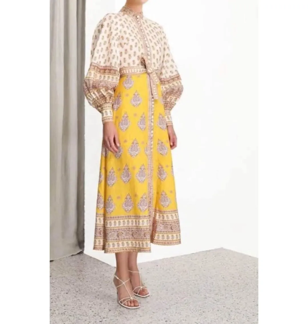 Zimmermann Bonita Midi Dress Print Size 0 / AU 8 for rent on The Volte - main image