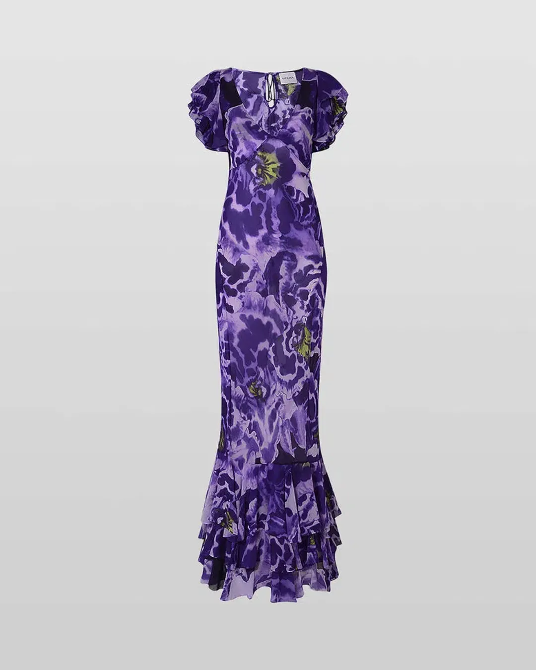 Rat And Boa Lucille Maxi Dress Blue Iris Orchid Size 16 for rent on The Volte - main image