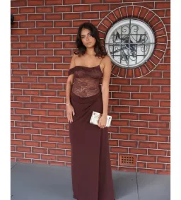 Natalie Rolt Sloane Maxi Dress Espresso Size 2/AU 10 for rent on The Volte - image 2