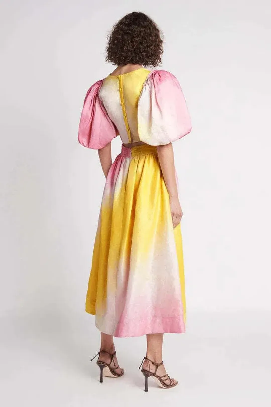 Aje Cloudburst Puff Sleeve Crop & Midi Skirt Multi Size 12 for rent on The Volte - main image