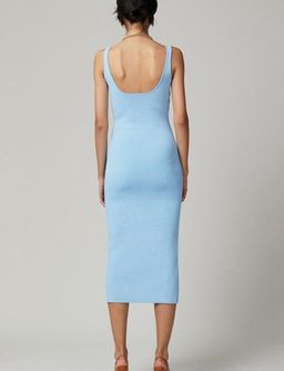 Bec & Bridge Emeline Knit Midi Dress Sky Blue Size 8  for rent on The Volte - image 5
