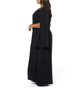 Curve Project Main Character Cape Maxi Dress Black by Pink Dusk Size 16 for rent on The Volte - image 3