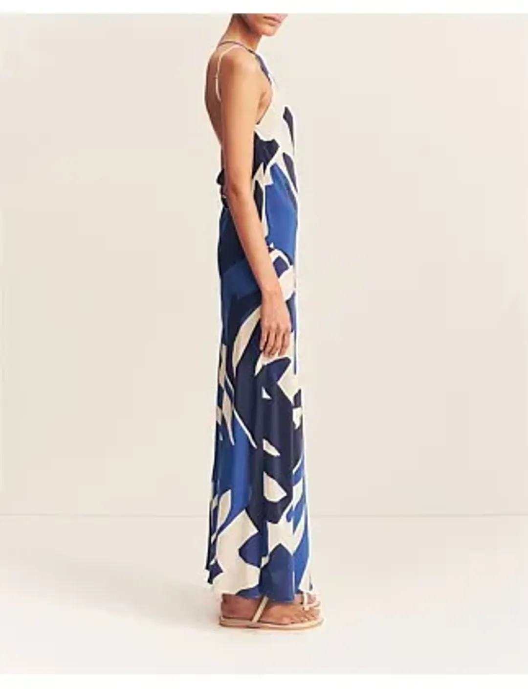 Edward Silk One Shoulder Cowl Maxi Dress Size 6/XS for rent on The Volte - main image