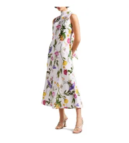 Ted Baker Addilin Cowl Neck Slip Midi Dress White Floral Size 2 AU 10 for rent on The Volte - image 2