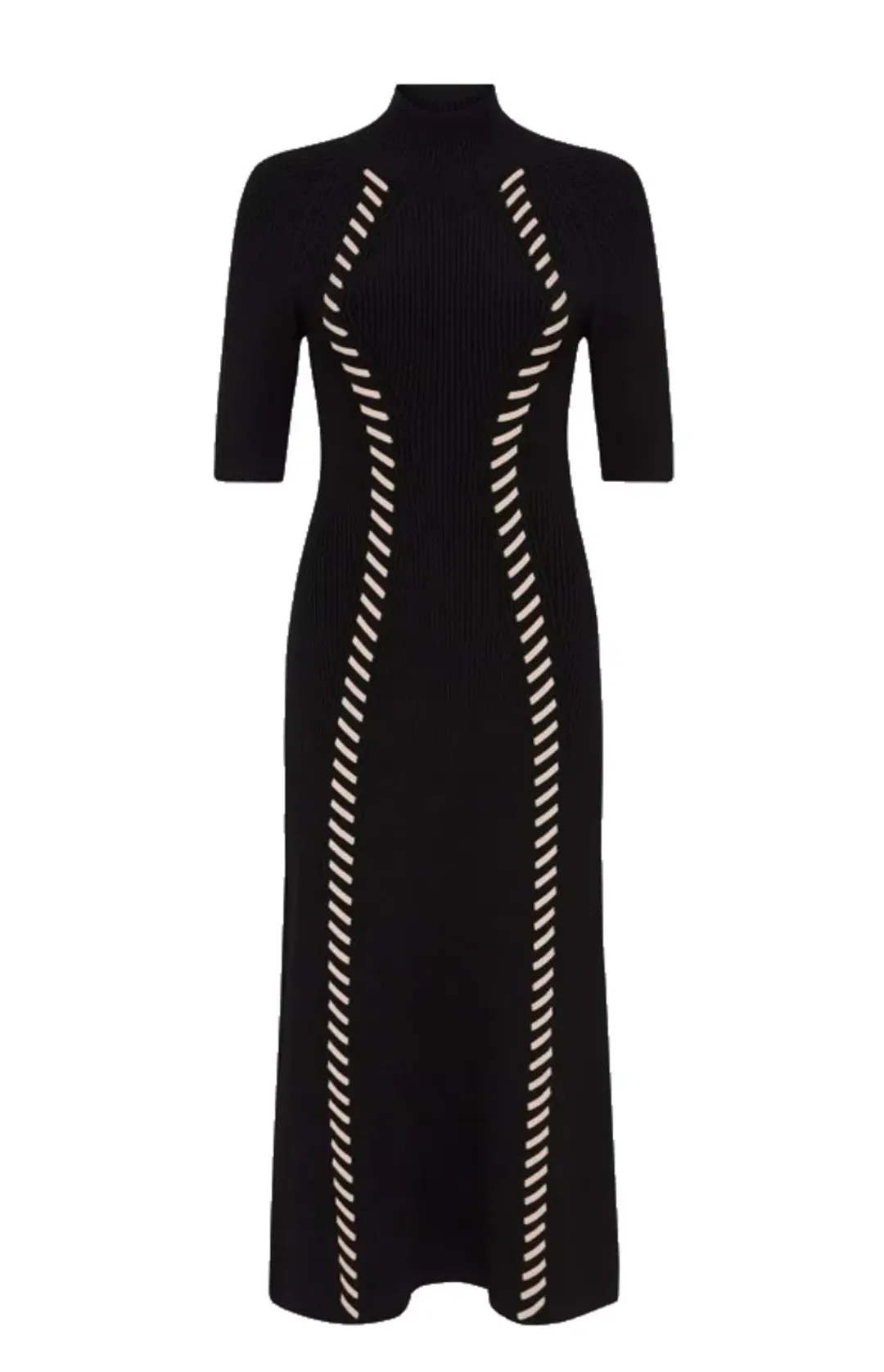 Aje Interlace Knit Midi Dress Size 10 for rent on The Volte - main image
