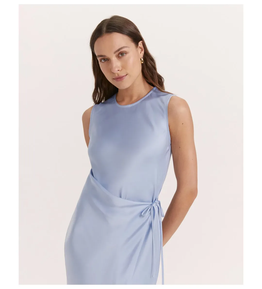 Saba Jayde Wrap Midi Dress in Blue Size AU 10  for rent on The Volte - main image