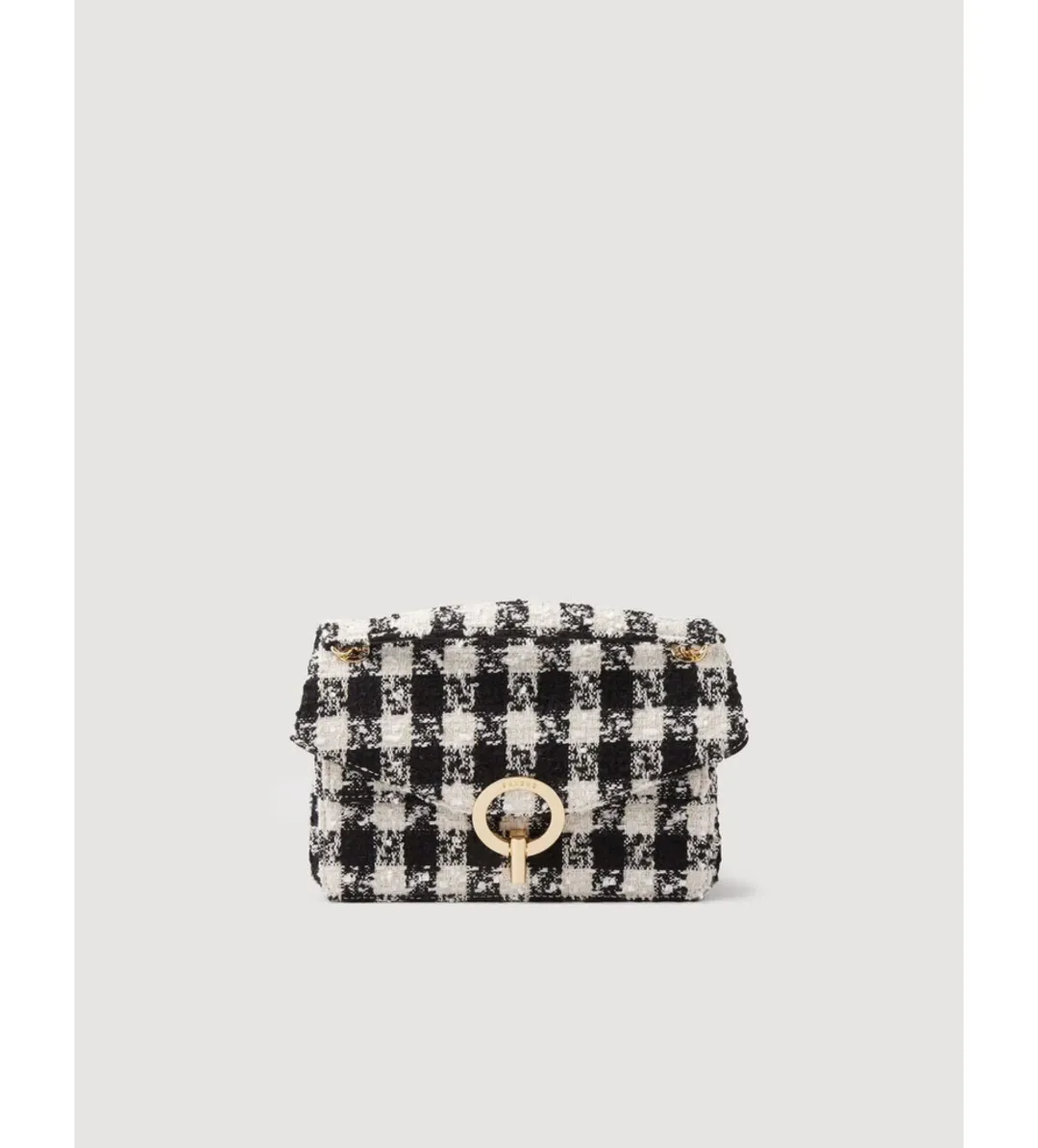 Sandro Yza Houndstooth Tweed Bag for rent on The Volte - main image
