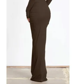 Effie Kats Pia Bodysuit Size S / AU 8 & Pilar Mesh Skirt Size XS / AU 8 Set Chocolate for rent on The Volte - image 4