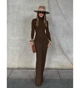 Effie Kats Pia Bodysuit Size S / AU 8 & Pilar Mesh Skirt Size XS / AU 8 Set Chocolate for rent on The Volte - image 1