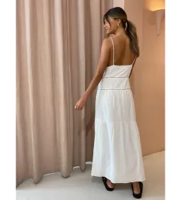 Sir The Label Maja Midi Dress White Size 0/AU 6 for rent on The Volte - image 3