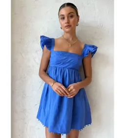 Sofia The Label Luna Mini Dress in Blue Size 8 for rent on The Volte - image 2