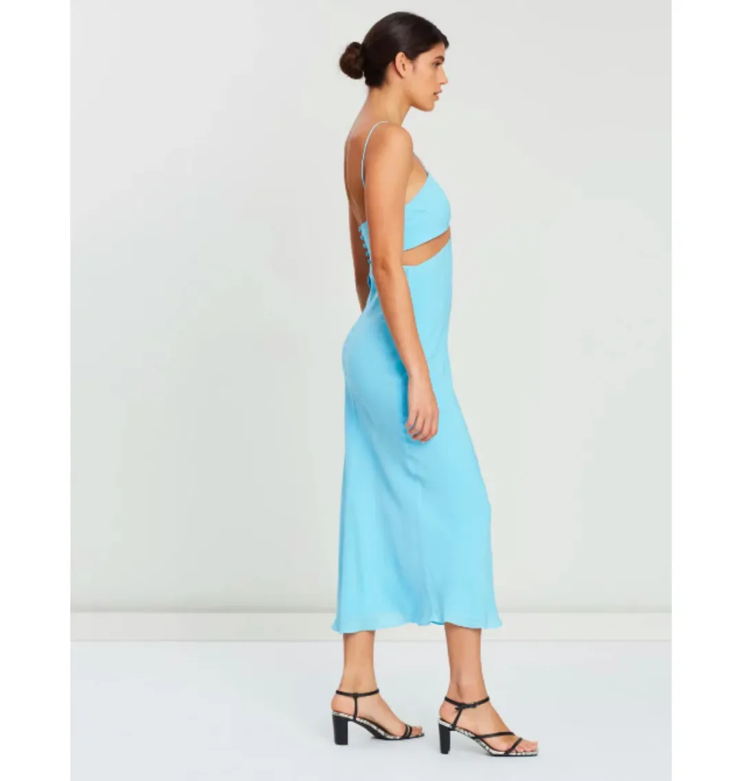Bec & Bridge Marine Dreams Midi Dress Blue Size 6 for rent on The Volte - main image