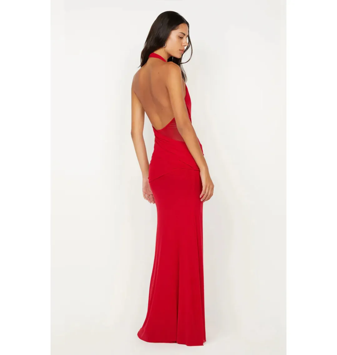 Bec & Bridge Deija Halter Maxi Dress Strawberry Size 8 for rent on The Volte - main image