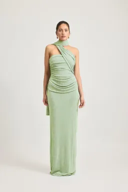 Tojha Iesha Dress Matcha Green Maxi Size AU 6 for rent on The Volte - image 1