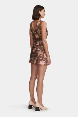 Hansen and Gretel Quinn Dress Carob Floral Mini Size AU 4 for rent on The Volte - image 5