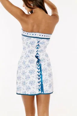 With Jean Sabrin Mini Dress Toile Papillon Size XS / AU 6 for rent on The Volte - image 5