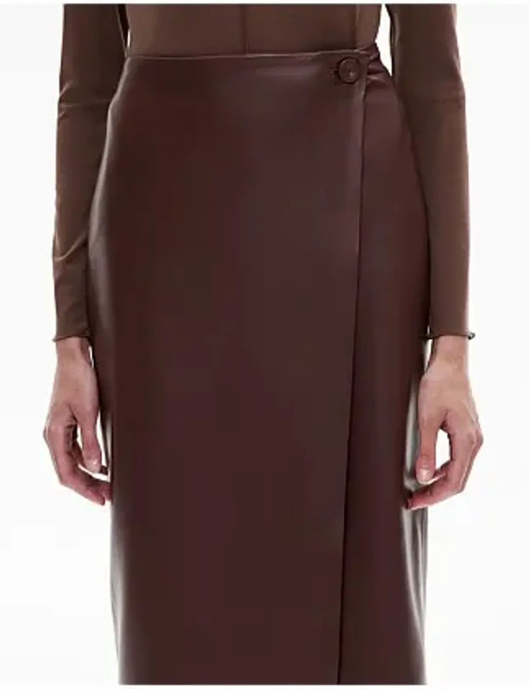 Button Wrap Midi Skirt for rent on The Volte - main image