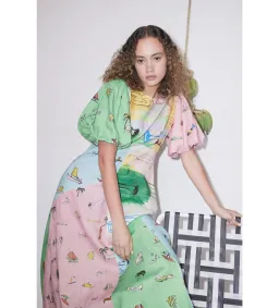 Alemais Jet Midi Dress Multi Print Size AU 8 for rent on The Volte - image 6