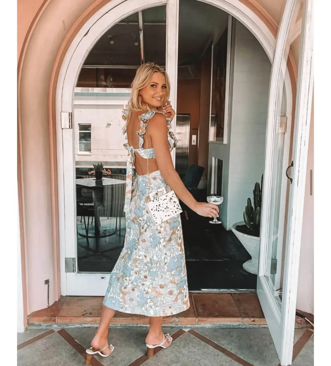 Zimmermann Super Eight Frilled Midi Dress Floral Size 10 for rent on The Volte - main image