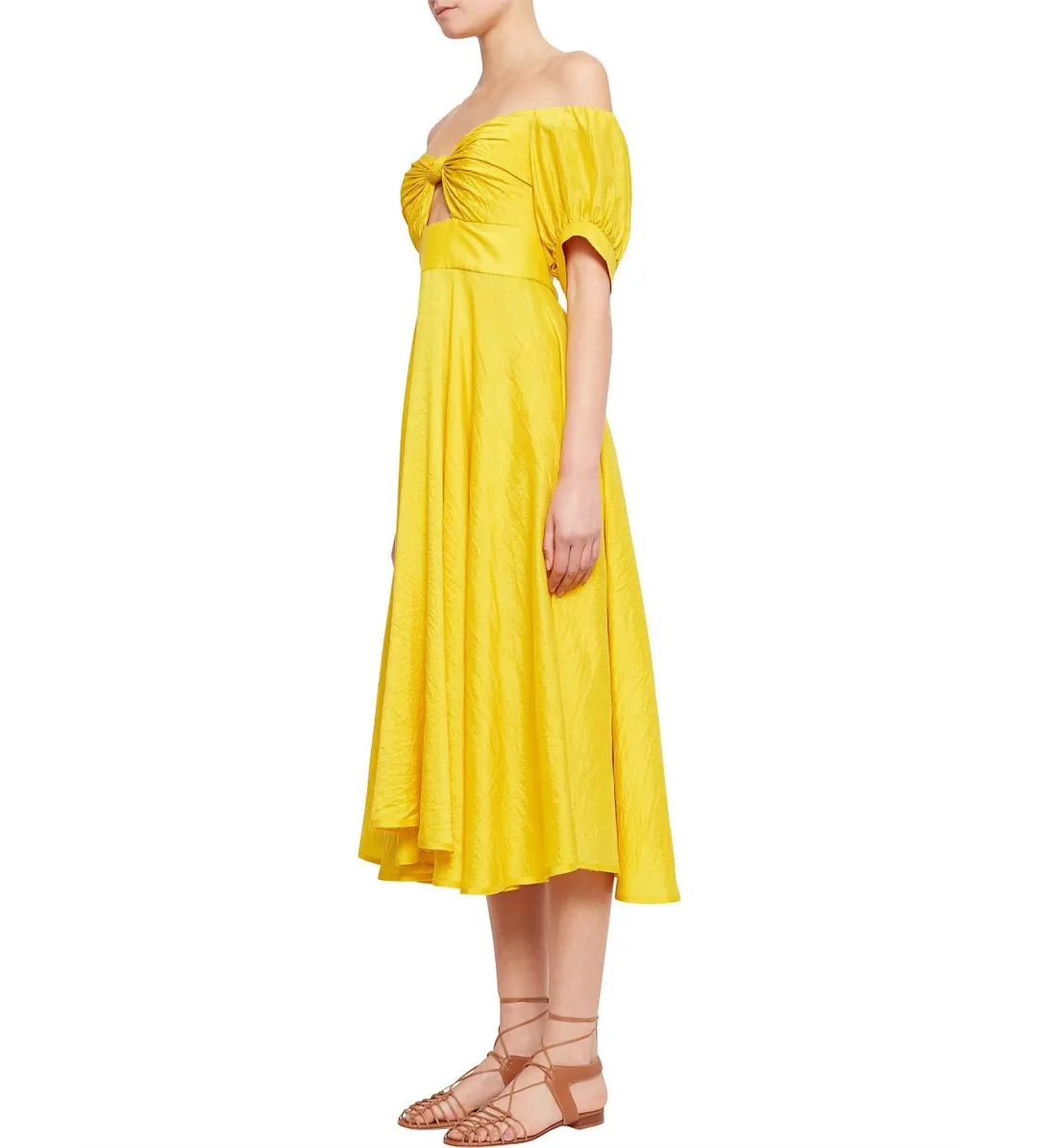 Kit X Unearthed Knot Midi Dress Jackfruit Size 12 for rent on The Volte - main image
