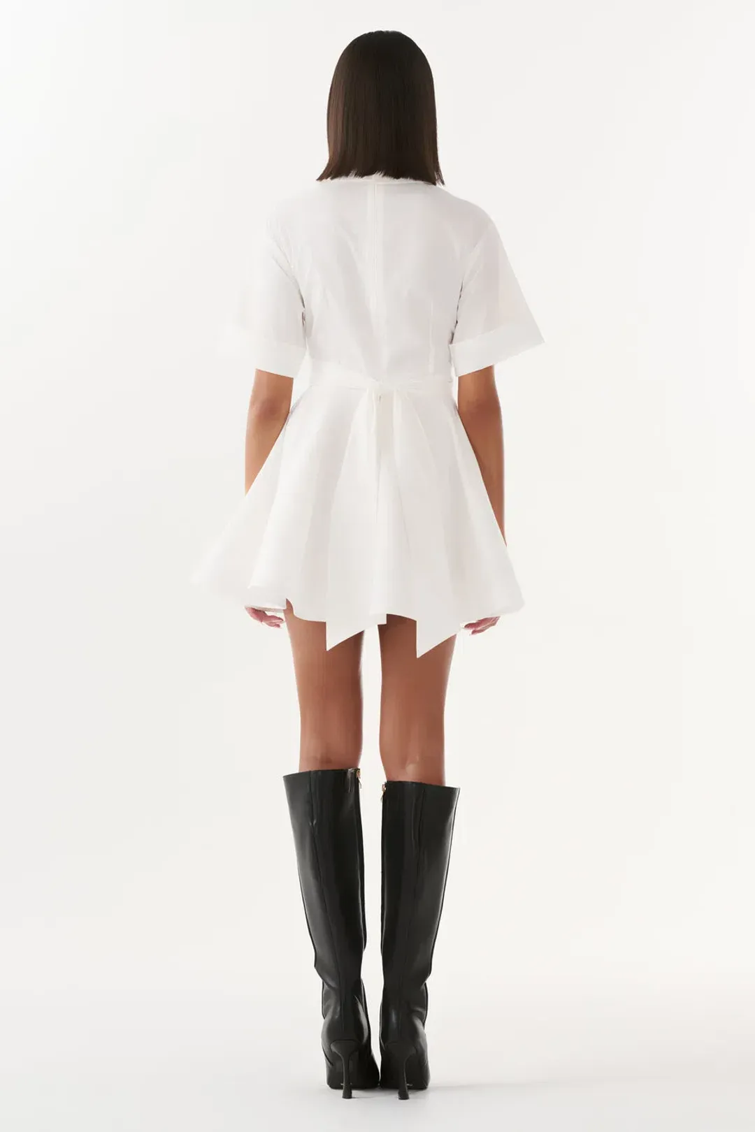 Justin Tong Charlotte Mini Dress White Size 10 for rent on The Volte - main image