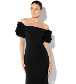 Montique Diana Ruffle Sleeve Gown in Black Size 14/L for rent on The Volte - image 3
