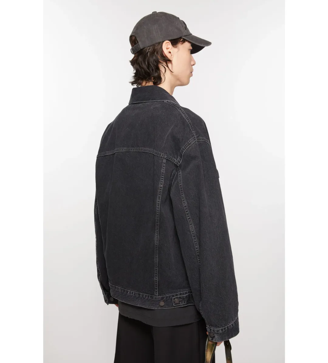 Acne Studios Denim Jacket in Black Size 8  for rent on The Volte - main image