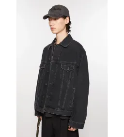 Acne Studios Denim Jacket in Black Size 8  for rent on The Volte - image 2