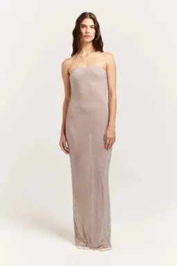 Henne Carmine Maxi Dress in Glimmer Size 2XS/XS (AU 6) for rent on The Volte - image 2