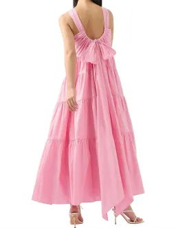 Aje Marguerite Tie Back Cotton Maxi Dress Pink Size 8 for rent on The Volte - image 4