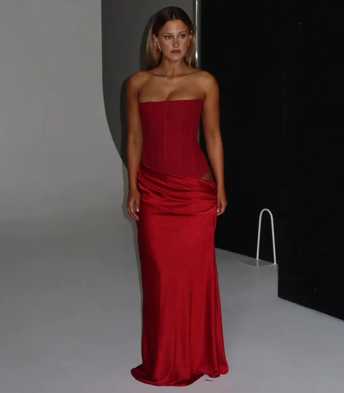 HNTR the Label Huxley Gown Wine Size 6 for rent on The Volte - main image