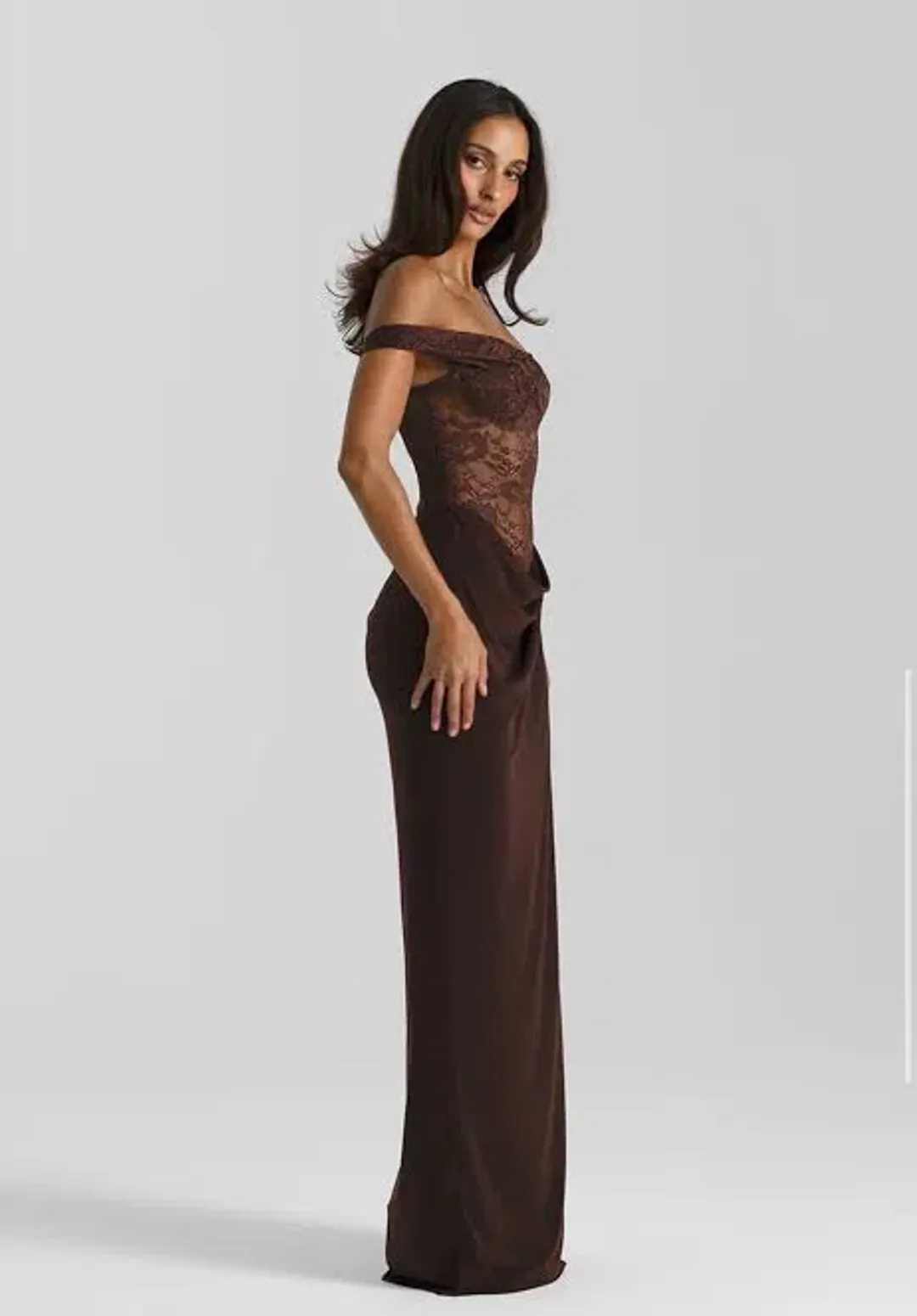 Natalie Rolt Sloane Gown Espresso Size AU 6 for rent on The Volte - main image