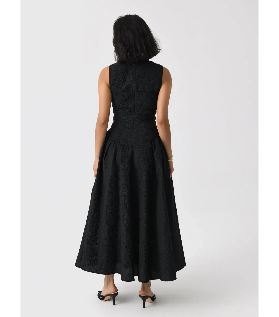 Rachel Gilbert Sophia Midi Dress Black Size AU 10  for rent on The Volte - main image