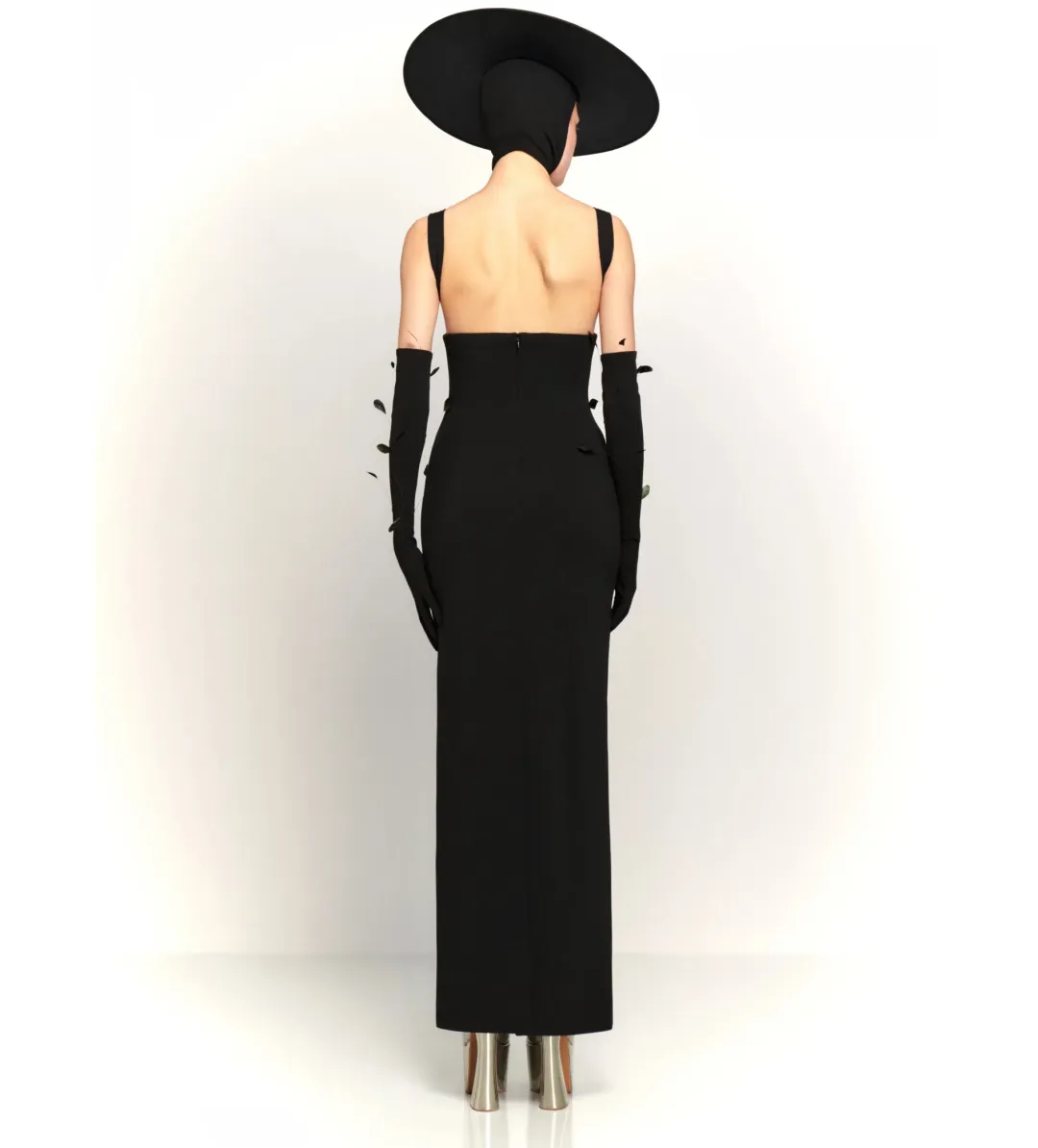 Solace London The Joni Maxi Dress in Black Size 8 for rent on The Volte - main image