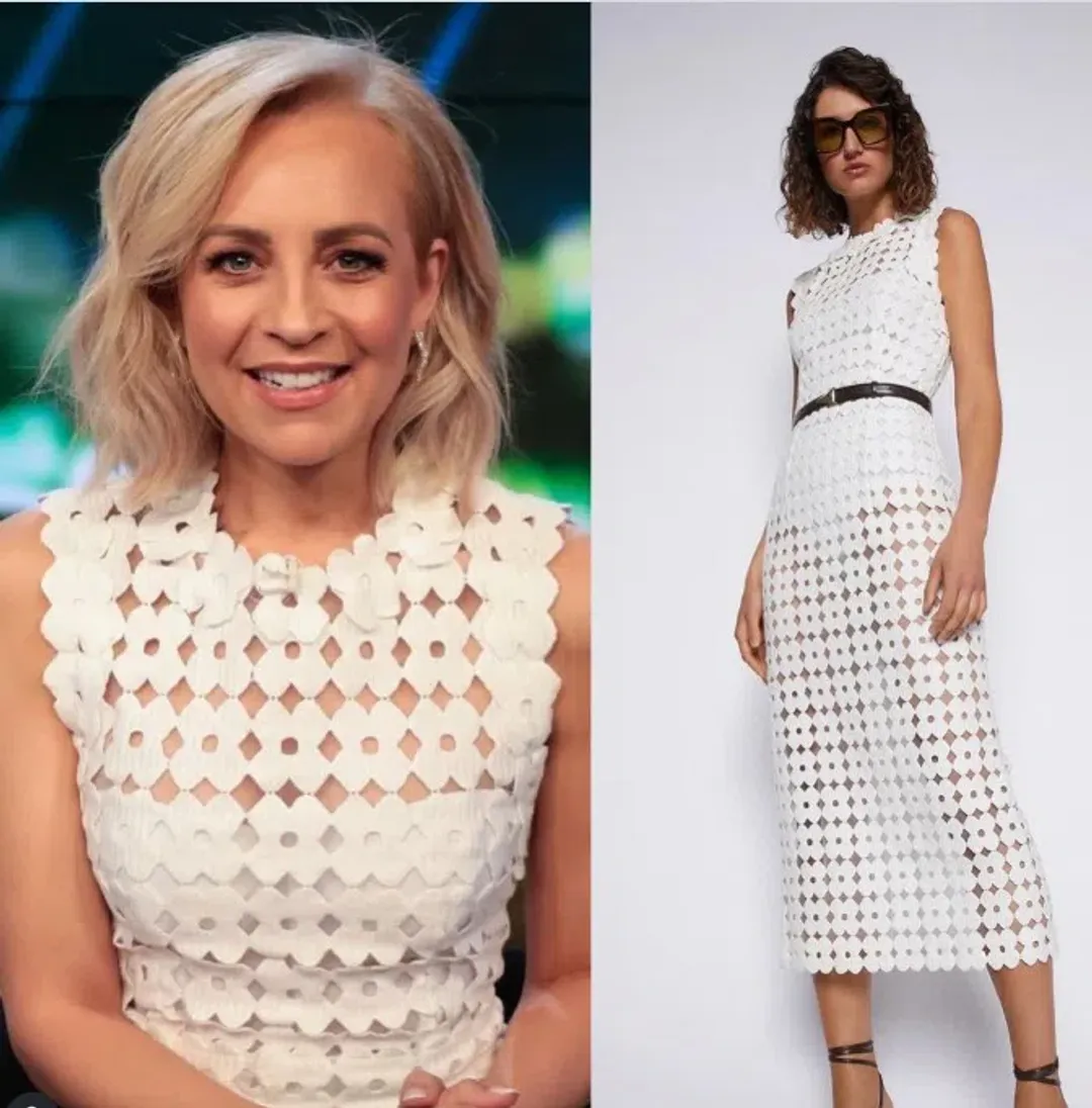 Scanlan Theodore Daisy Lace Midi Dress White Size 8 for rent on The Volte - main image