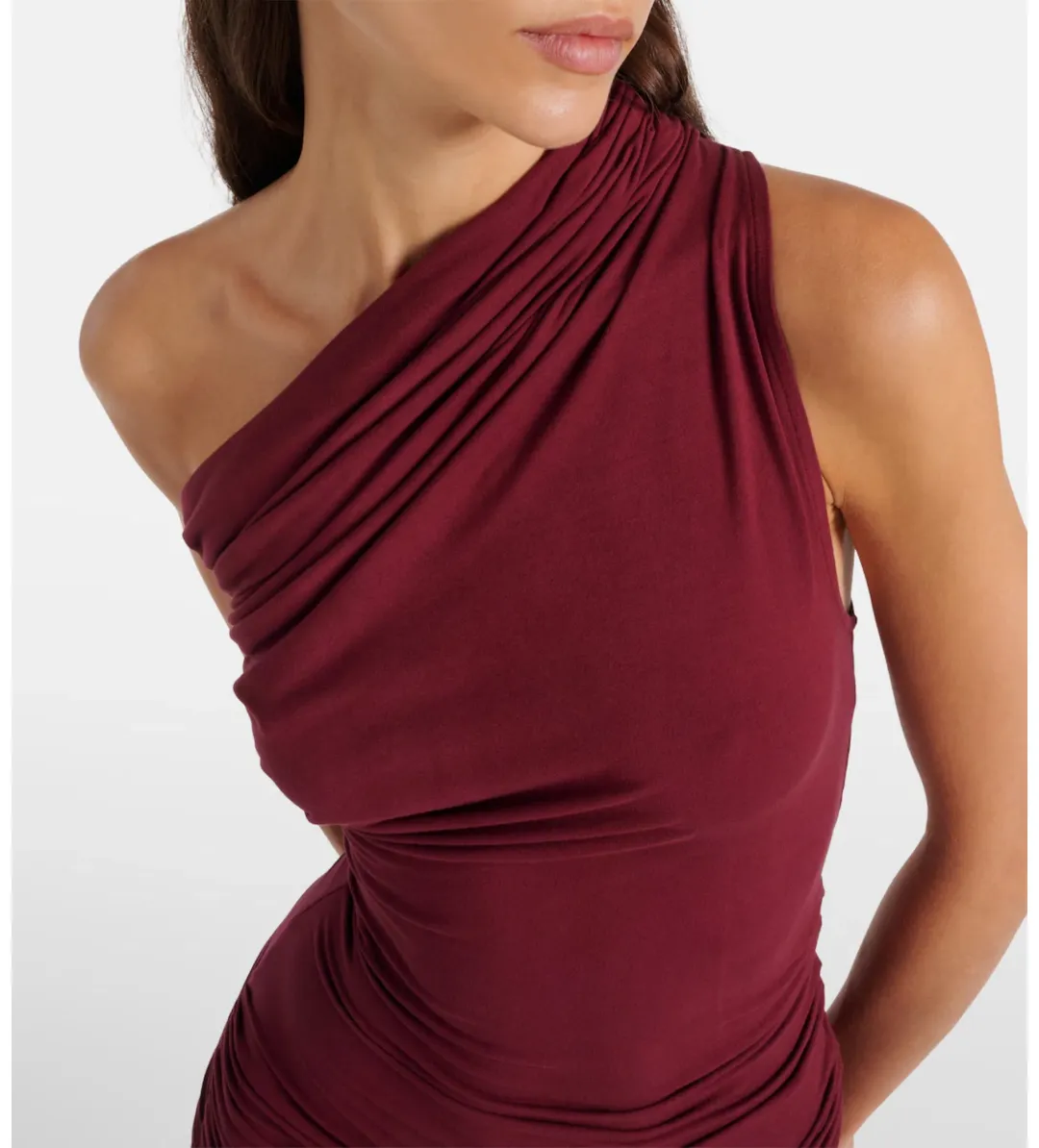 Entire Studios Pillar Ruched Gown in Red Size 6 for rent on The Volte - main image