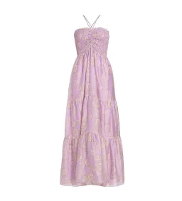 Kivari Elzette Tiered Midi Dress Lilac Floral Size 10 for rent on The Volte - image 4
