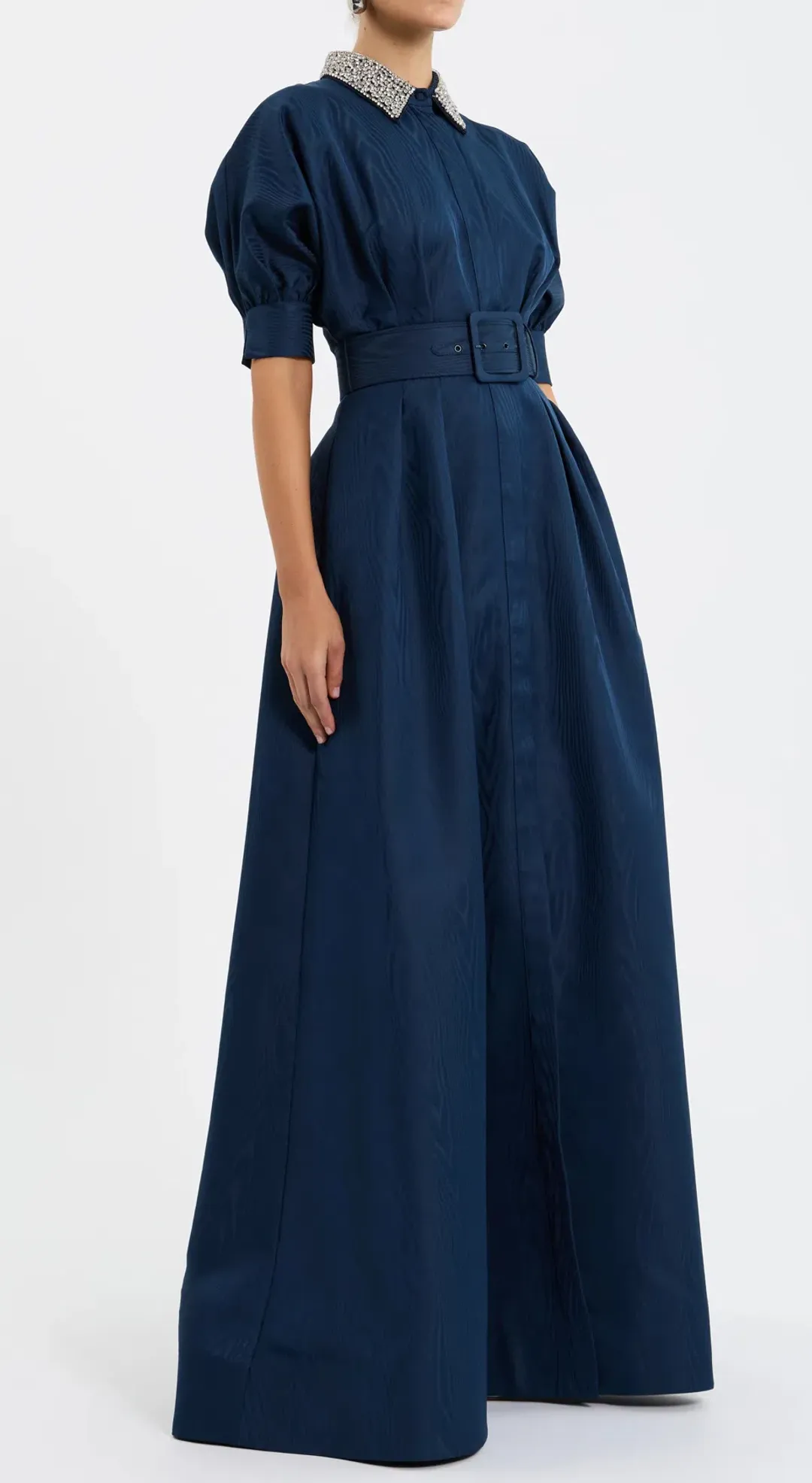 Rebecca Vallance Cielo Diamante Collar Gown Navy Size 14 for rent on The Volte - main image