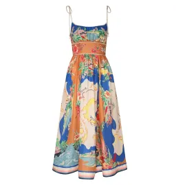 Zimmermann Alight Picnic Midi Dress Nautical Map Print  Size 2 / AU 12 for rent on The Volte - image 4