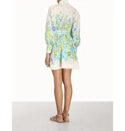 Zimmermann Raie Buttoned Mini Dress Floral Size 3 / AU 14 for rent on The Volte - image 3