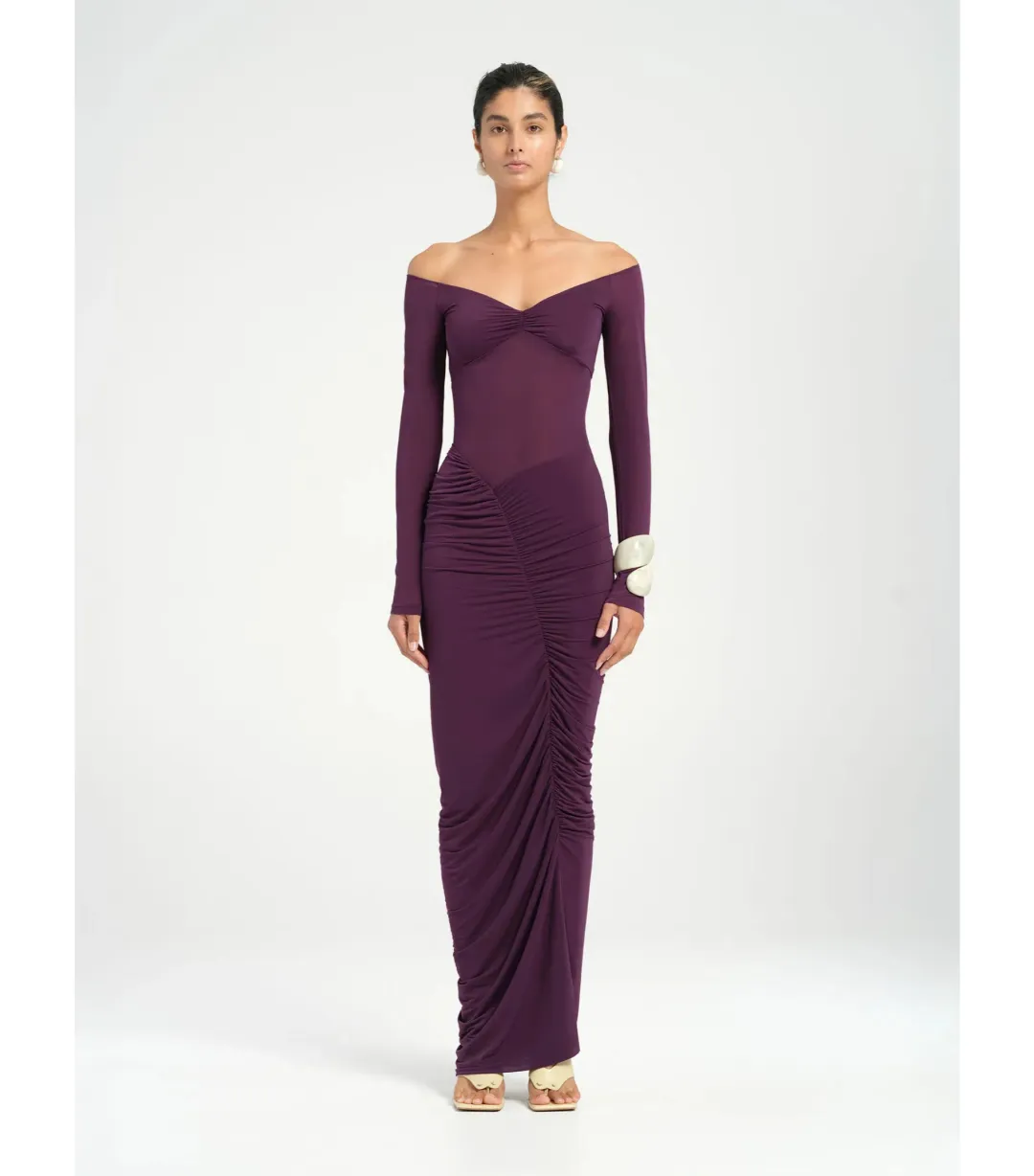 Benni Wilma Maxi Dress Deep Purple Size AU 10 for rent on The Volte - main image