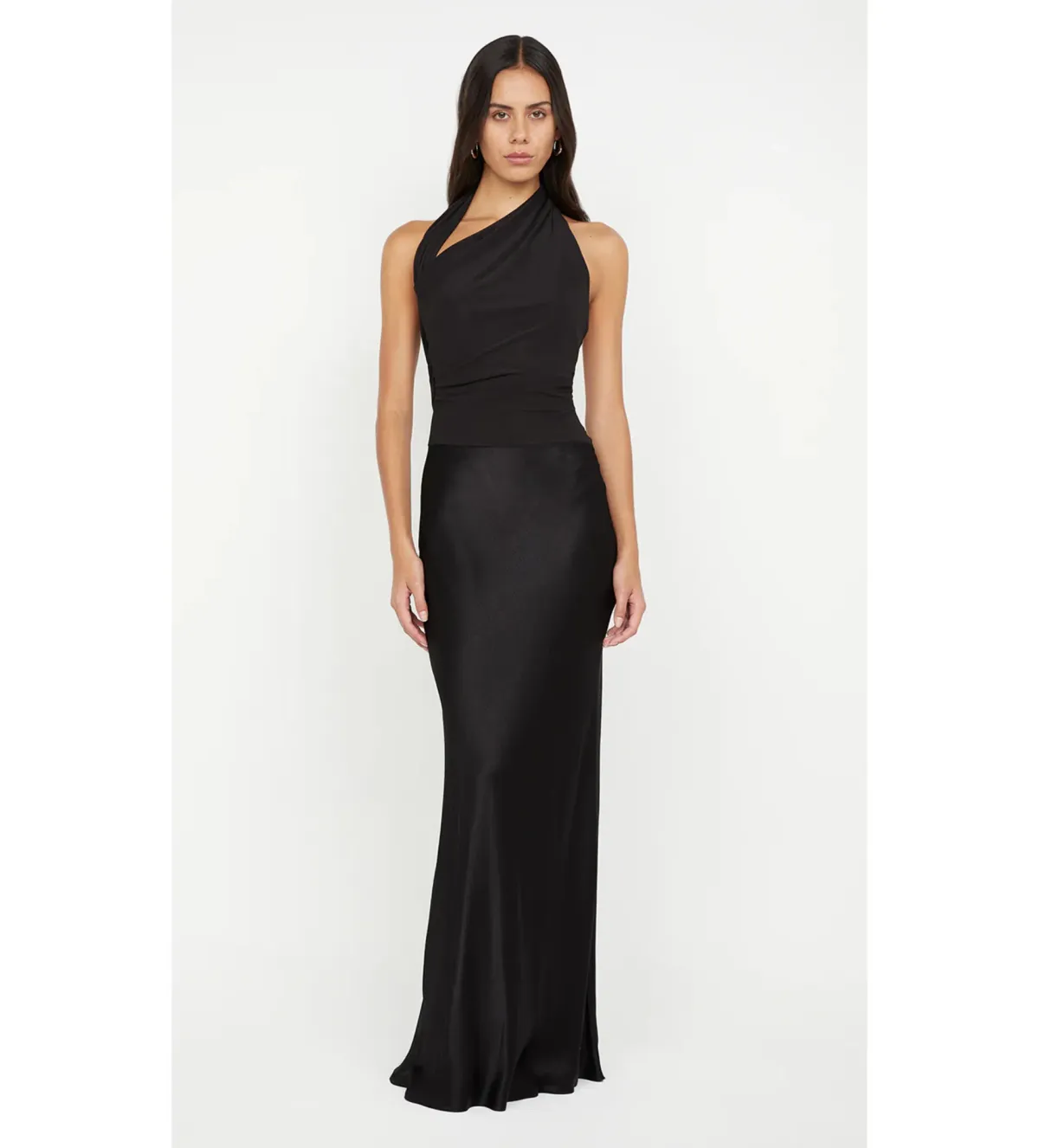 Bec and Bridge Ida Halter Asymmetrical Maxi in Black Size S/AU 8 for rent on The Volte - main image