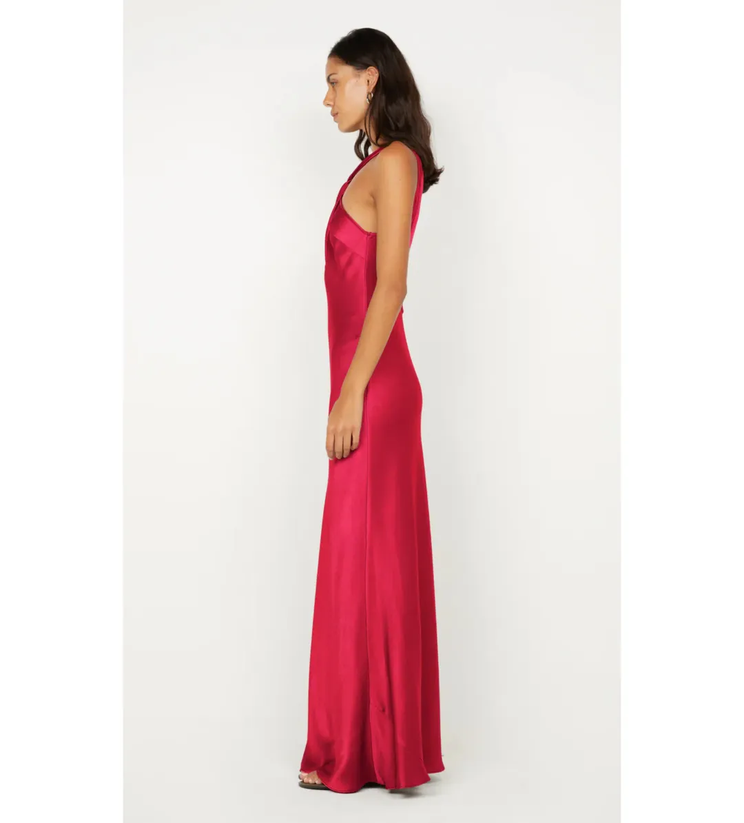 Bec and Bridge Elisia Twist Maxi Dress in Strawberry in Size S/AU 8 for rent on The Volte - main image