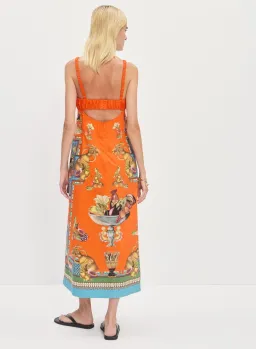 Alemais Rocco Midi Dress Orange Multi Size 8 for rent on The Volte - image 3